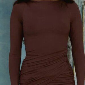 Capala AMARA dress - Chocolate; NWT, size L